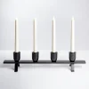 Candle Holders-Kirkland's Home Iron Taper Candle Runner Black