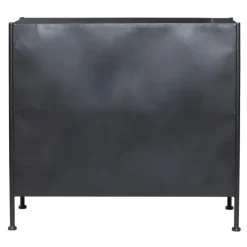 Cabinets & Sideboards-Kirkland's Home Iron X-Panel Cabinet Black