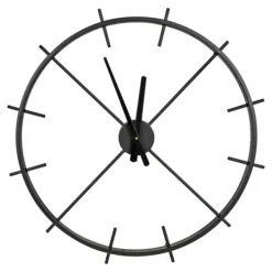 Clocks-Kirkland's Home Isaac Black Modern Wall Clock