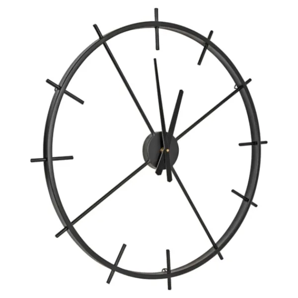 Clocks-Kirkland's Home Isaac Black Modern Wall Clock