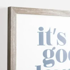 Wall Quotes & Signs-Kirkland's Home It'S A Good Day Framed Canvas Plaque White/Blue