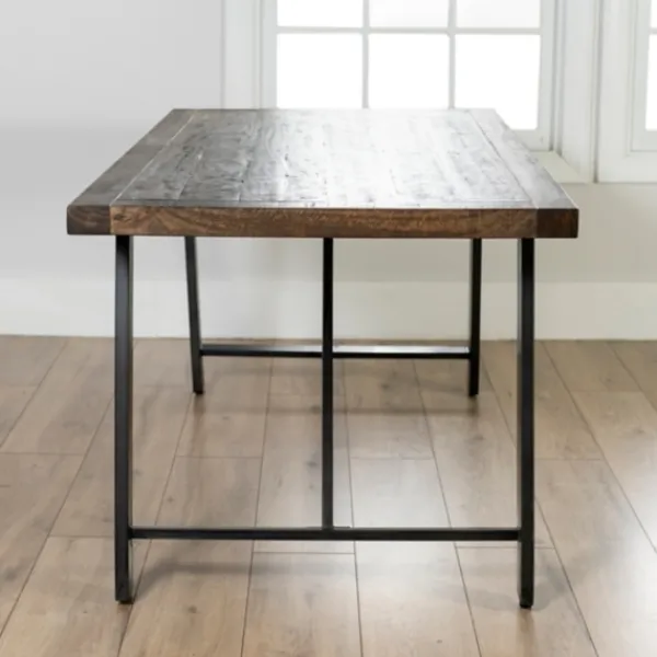 Dining Tables-Kirkland's Home Ivan Wood And Metal Dining Table Brown/Black