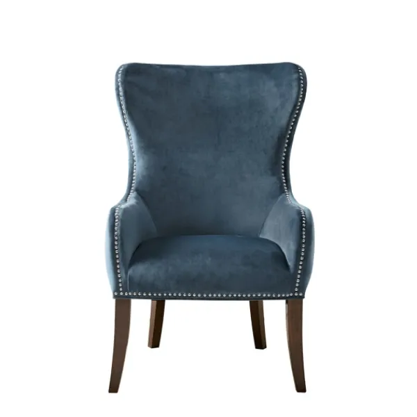 Accent Chairs-Kirkland's Home Ivey Button Tufted Accent Chair Blue