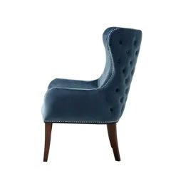 Accent Chairs-Kirkland's Home Ivey Button Tufted Accent Chair Blue