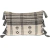 Pillows-Kirkland's Home Ivory And Black Boho Stripes Lumbar Pillow Ivory/Black