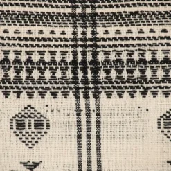 Pillows-Kirkland's Home Ivory And Black Boho Stripes Lumbar Pillow Ivory/Black