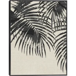 Canvas Art-Kirkland's Home Ivory And Black Palms Canvas Art Print Black/Tan