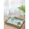 Decorative Trays-Kirkland's Home Ivory And Clover Mosaic Capiz Shell Tray, 17 In. Green/Ivory