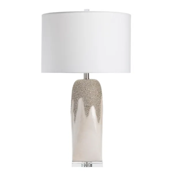 Table Lamps-Kirkland's Home Ivory Ceramic Textured Base Table Lamp White