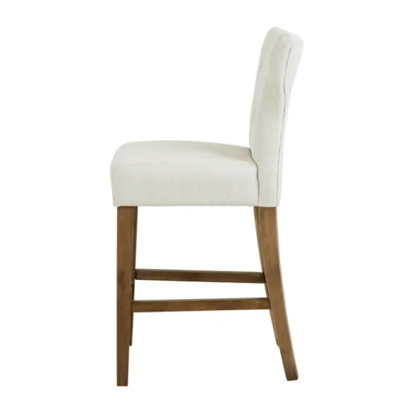 Bar Stools & Counter Height Stools-Kirkland's Home Ivory Harrison Tufted Counter Stool White