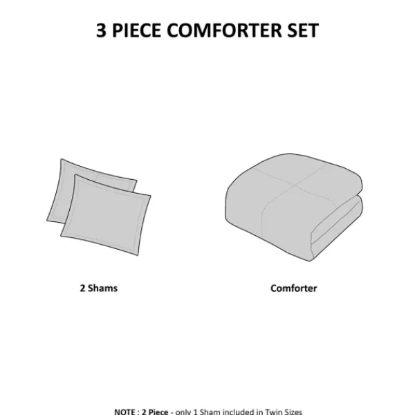 Comforters-Kirkland's Home Ivory Jacquard Full/Queen 3-Pc. Comforter Set Tan/Ivory