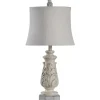 Table Lamps-Kirkland's Home Ivory Leaf Scroll Table Lamp White