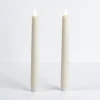 Candles-Kirkland's Home Ivory Led Soft Flame Taper Candles, Set Of 2 White