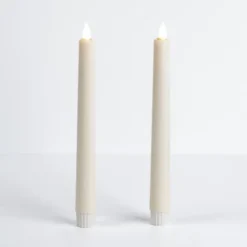 Candles-Kirkland's Home Ivory Led Soft Flame Taper Candles, Set Of 2 White