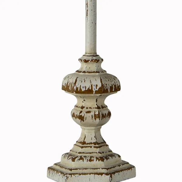Buffet Lamps-Kirkland's Home Ivory Resin Distressed Traditional Buffet Lamp Tan