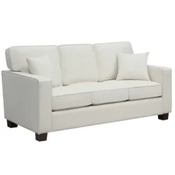 Sofas & Loveseats-Kirkland's Home Ivory Rutledge Sofa White