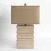 Table Lamps-Kirkland's Home Ivory Square Tiered Table Lamp Tan