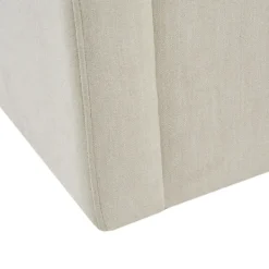 Accent Chairs-Kirkland's Home Ivory Upholstered Low Back Swivel Accent Chair White