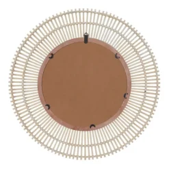 Decorative Mirrors-Kirkland's Home Ivory Woven Bamboo Sunburst Wall Mirror
