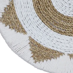 Wall Plaques-Kirkland's Home Ivory Woven Cotton Round 3-Pc. Wall Decoration White/Tan