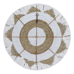Wall Plaques-Kirkland's Home Ivory Woven Cotton Round 3-Pc. Wall Decoration White/Tan
