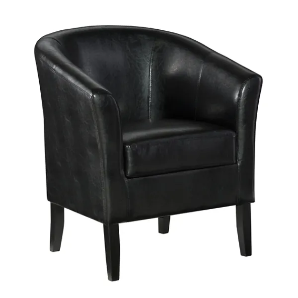 Accent Chairs-Kirkland's Home Jack Barrel Back Club Chair Black