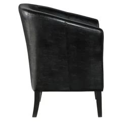 Accent Chairs-Kirkland's Home Jack Barrel Back Club Chair Black