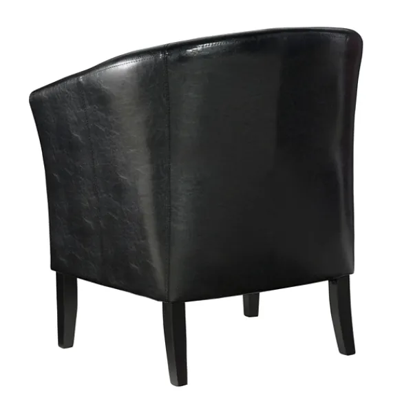 Accent Chairs-Kirkland's Home Jack Barrel Back Club Chair Black