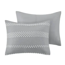 Comforters-Kirkland's Home Jacquard 5-Pc. California King Comforter Set Gray