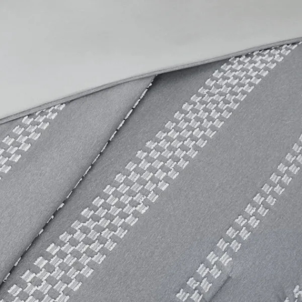 Comforters-Kirkland's Home Jacquard 5-Pc. California King Comforter Set Gray
