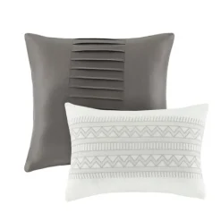 Comforters-Kirkland's Home Janeta 8-Pc. Queen Comforter Set Gray