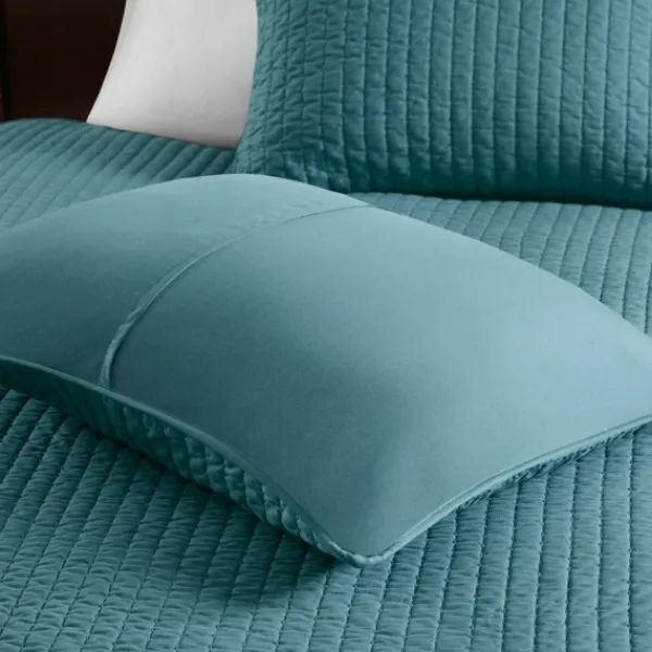 Bedspreads & Coverlets-Kirkland's Home Jaxson 3-Pc. Reversible King Coverlet Set Blue