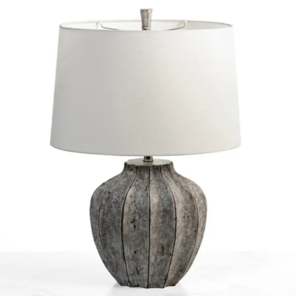 Table Lamps-Kirkland's Home Jaxson Stone Gray Table Lamp White