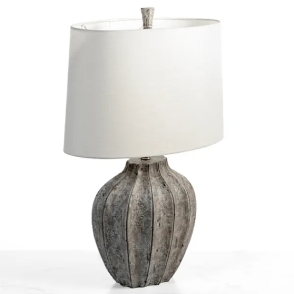 Table Lamps-Kirkland's Home Jaxson Stone Gray Table Lamp White