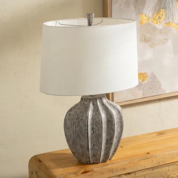 Table Lamps-Kirkland's Home Jaxson Stone Gray Table Lamp White