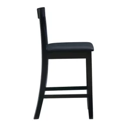 Bar Stools & Counter Height Stools-Kirkland's Home Jayden Craftsman Counter Stool Black
