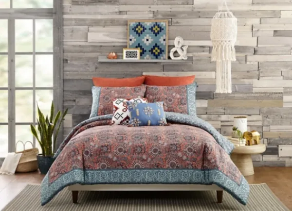 Comforters-Kirkland's Home Jessica Simpson Antara Queen Comforter Set Blue