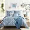 Comforters-Kirkland's Home Jessica Simpson Damask King Comforter Set Blue