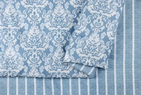 Comforters-Kirkland's Home Jessica Simpson Damask Queen Comforter Set Blue
