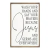Wall Quotes & Signs-Kirkland's Home Jesus And Germs Are Everywhere Wall Plaque Black/White