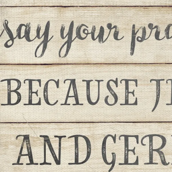 Wall Quotes & Signs-Kirkland's Home Jesus And Germs Canvas Art Print Tan