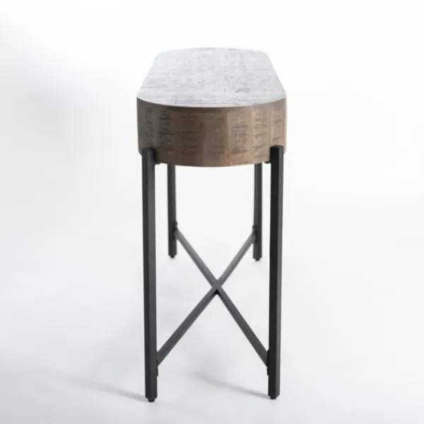 Console Tables-Kirkland's Home Jodi Mango Wood Console Table Gray/Black
