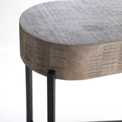 Console Tables-Kirkland's Home Jodi Mango Wood Console Table Gray/Black