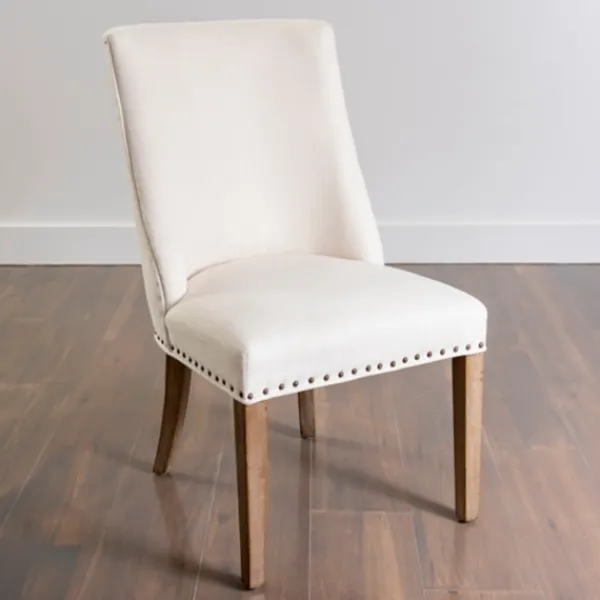 Dining Chairs-Kirkland's Home Julia Cream Upholstered Dining Chair Ivory