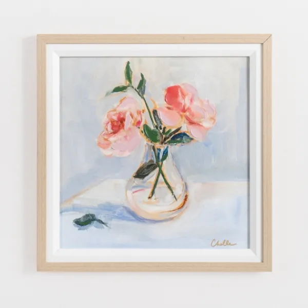 Framed Art-Kirkland's Home June Roses Framed Art Print Pink/Green/Blue