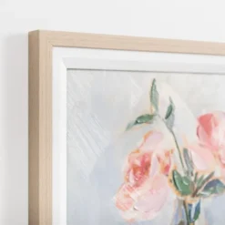 Framed Art-Kirkland's Home June Roses Framed Art Print Pink/Green/Blue