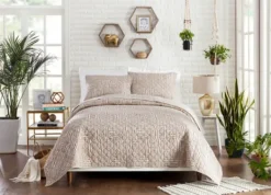 Quilts-Kirkland's Home Justina Blakeney Abrazo 3-Pc. King Quilt Set Tan