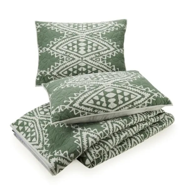 Quilts-Kirkland's Home Justina Blakeney Aisha King Quilt Set Green