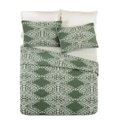 Quilts-Kirkland's Home Justina Blakeney Aisha Queen Quilt Set Green