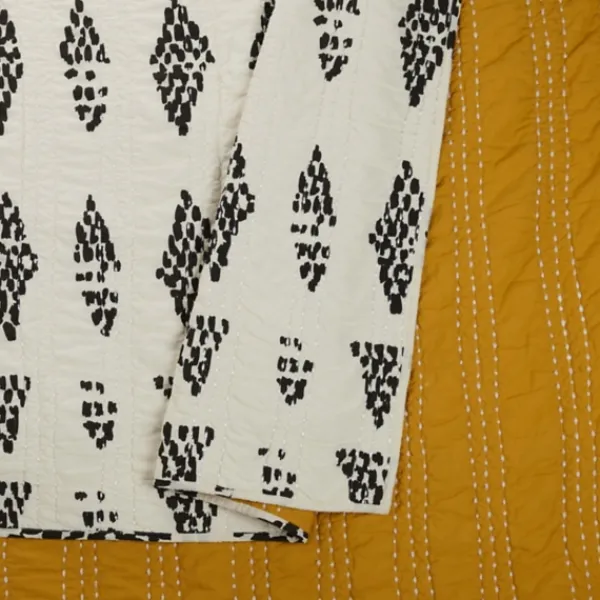 Quilts-Kirkland's Home Justina Blakeney Beaded 3-Pc. King Quilt Set Ivory/Gray/Yellow